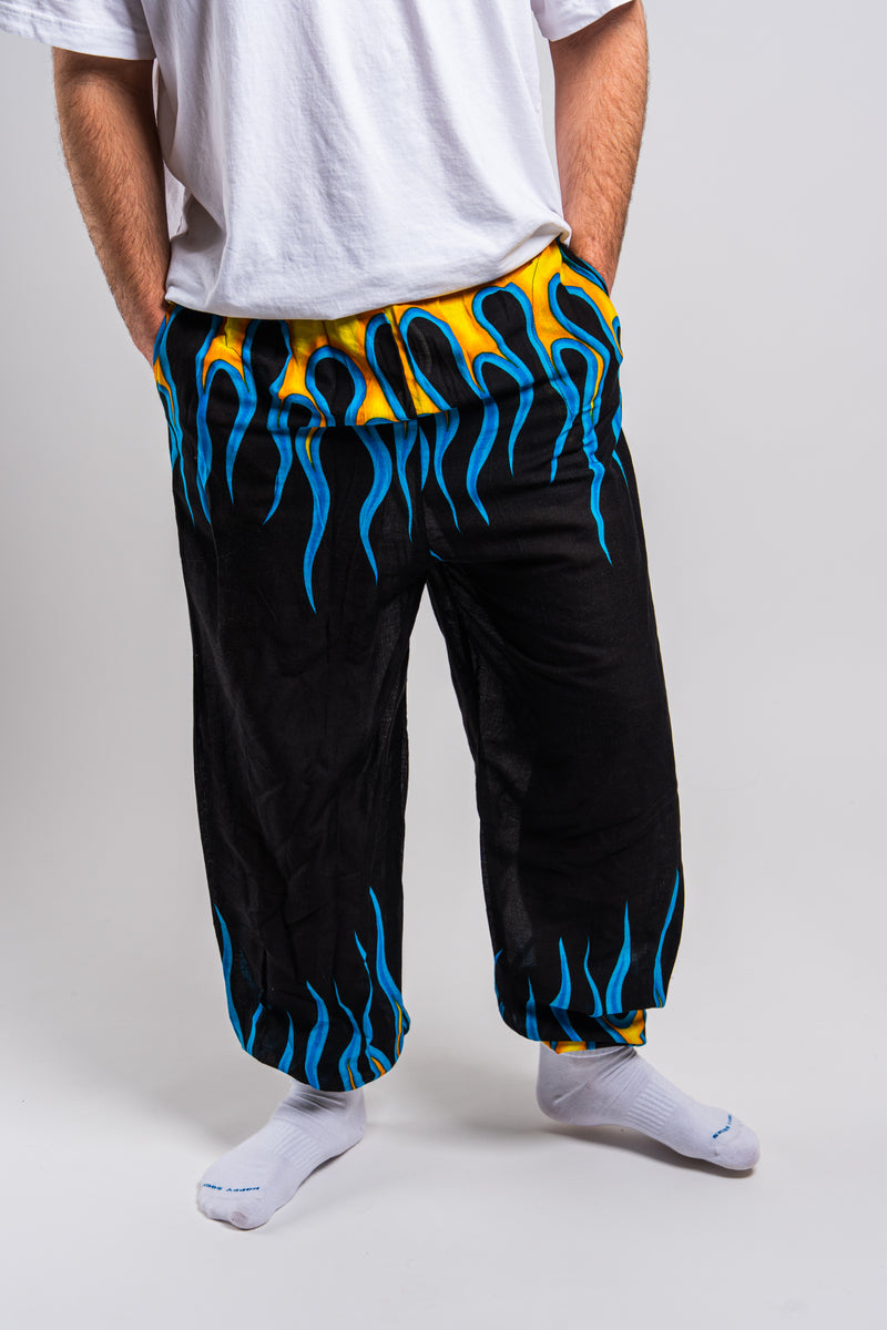 Flames hover